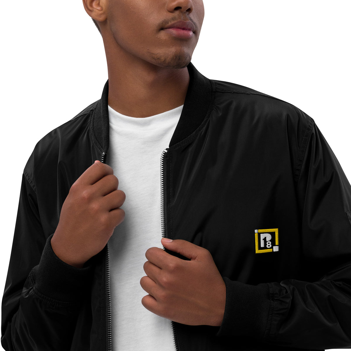 Men’s Black Classic Bomber Jacket – Sleek, Lightweight & Versatile