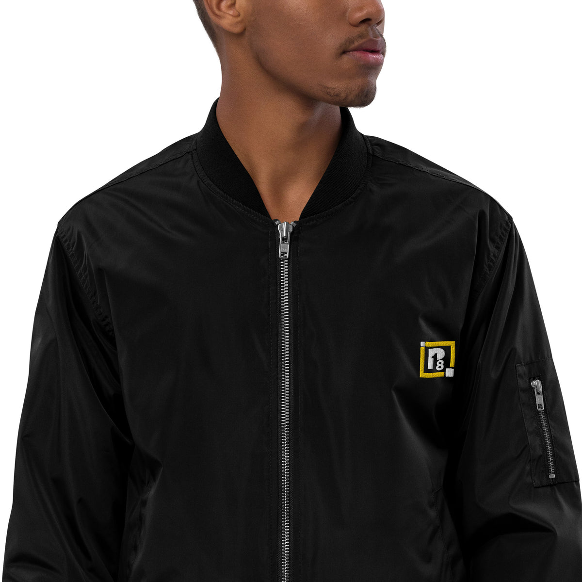 Men’s Black Classic Bomber Jacket – Sleek, Lightweight & Versatile