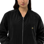 Women's Black Bomber Jacket – ""Mom is My Bestie"" Casual Streetwear