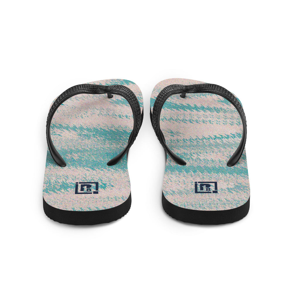 Women's Aqua Pastel Texture Flip Flops