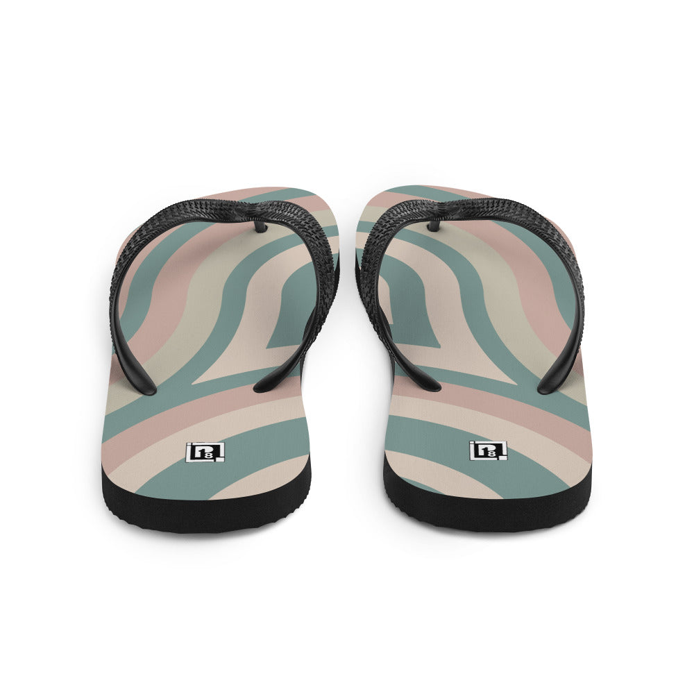 Women's Retro Swirl Flip Flops