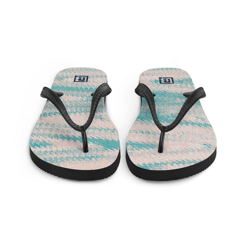 Women's Aqua Pastel Texture Flip Flops