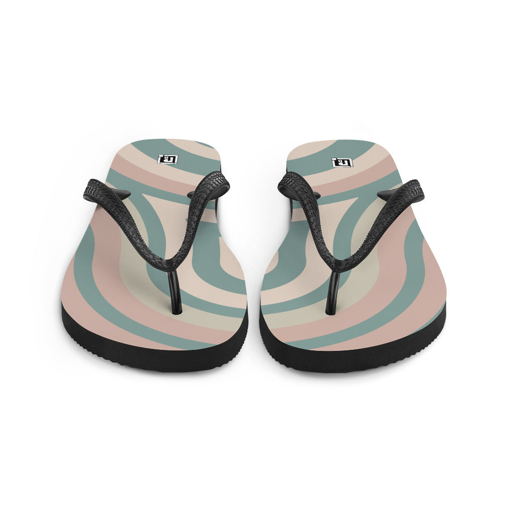 Women's Retro Swirl Flip Flops