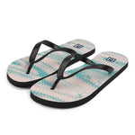 Women's Aqua Pastel Texture Flip Flops