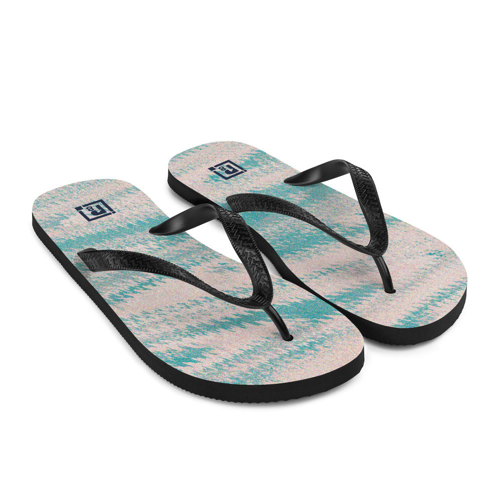 Women's Aqua Pastel Texture Flip Flops