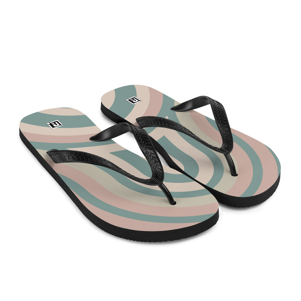 Women's Retro Swirl Flip Flops