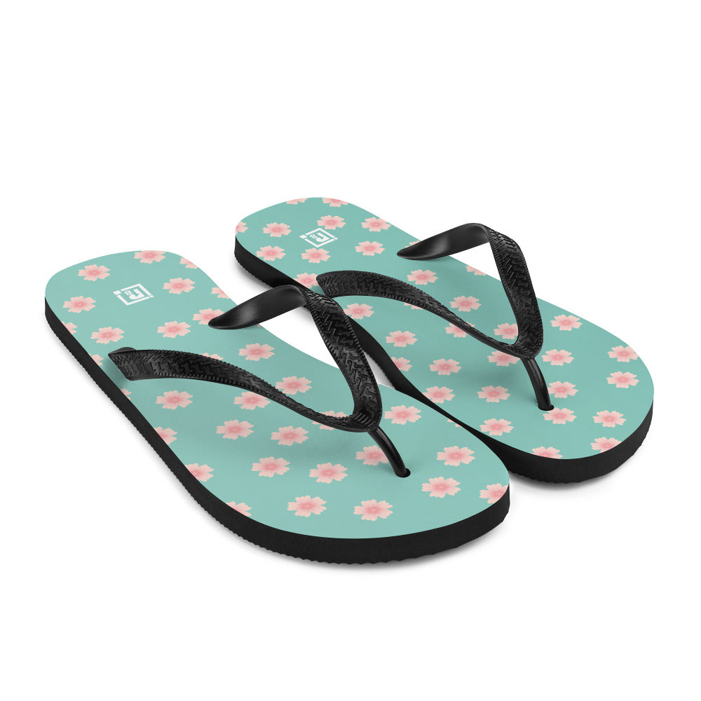 Women's Mint Blossom Flip Flops