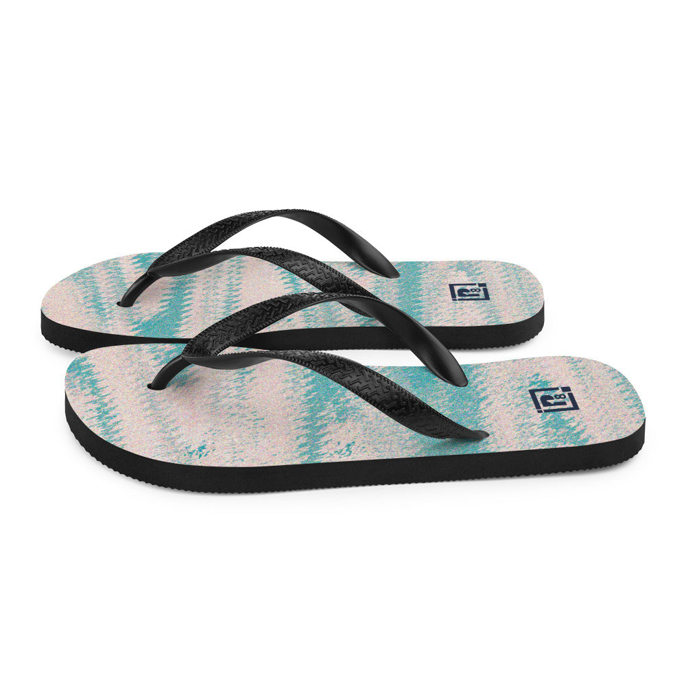 Women's Aqua Pastel Texture Flip Flops