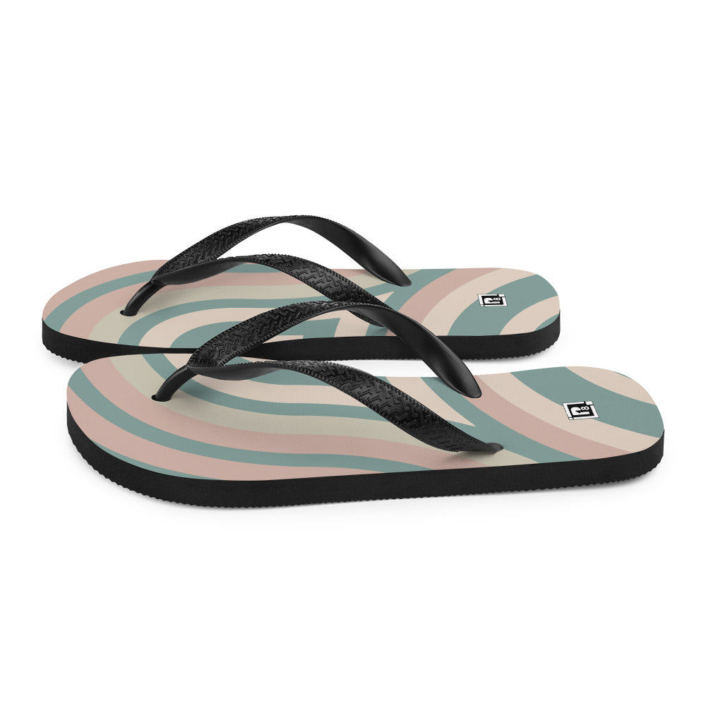 Women's Retro Swirl Flip Flops