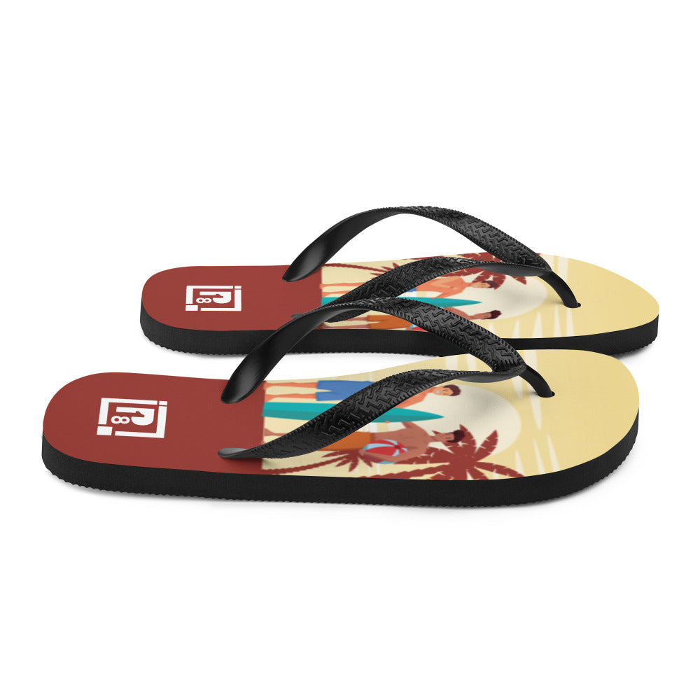 Men's Tropical Beach Flip-Flops
