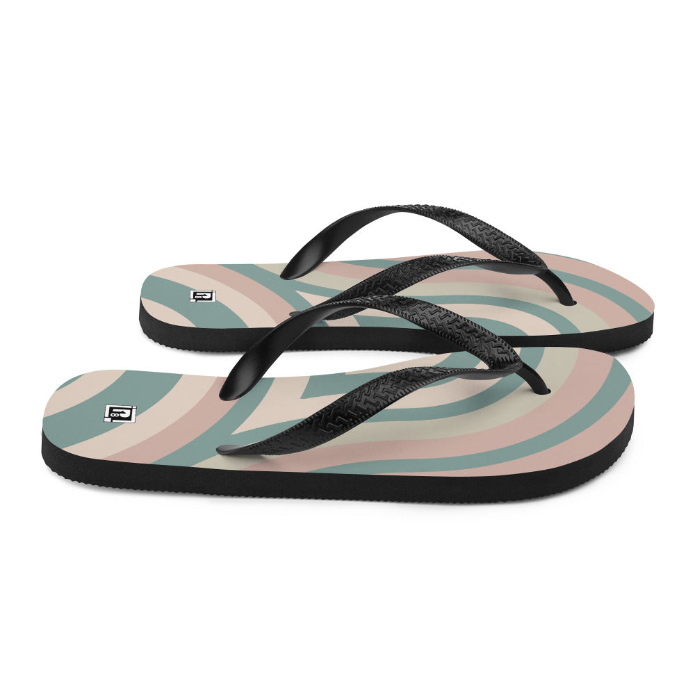 Women's Retro Swirl Flip Flops