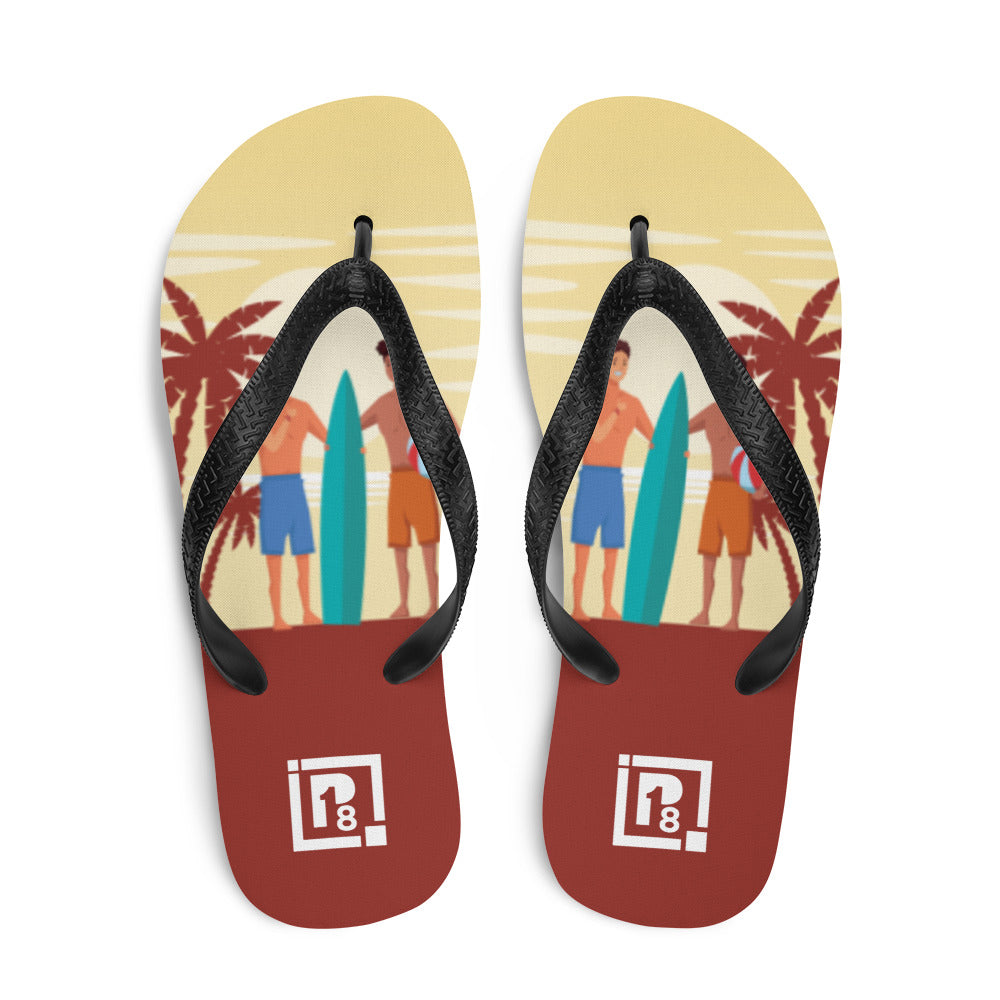 Men's Tropical Beach Flip-Flops