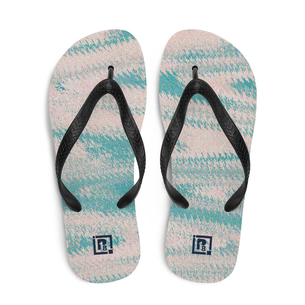 Women's Aqua Pastel Texture Flip Flops