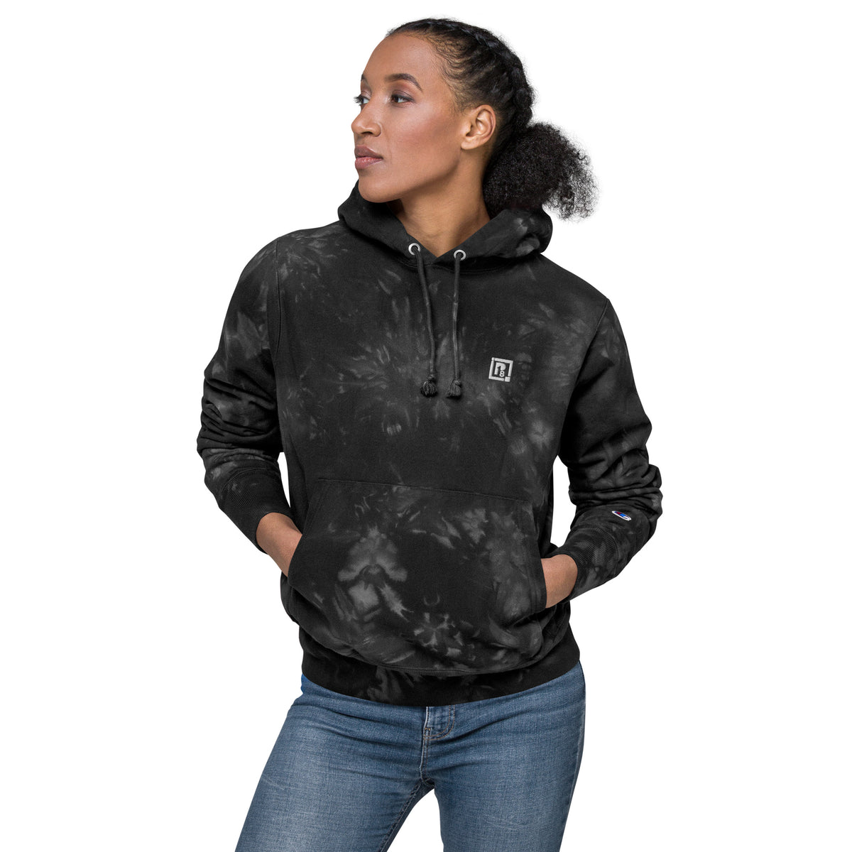 Women’s Black Tie-Dye Hoodie