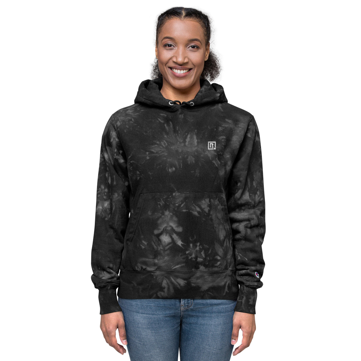 Women’s Black Tie-Dye Hoodie