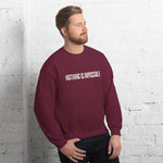 Men's Maroon Printed Crew Neck Sweatshirt