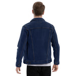 Men’s Classic Dark Blue Denim Jacket – Timeless & Versatile