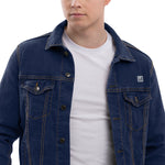 Men's Unisex Solid Dark Blue Denim Jacket