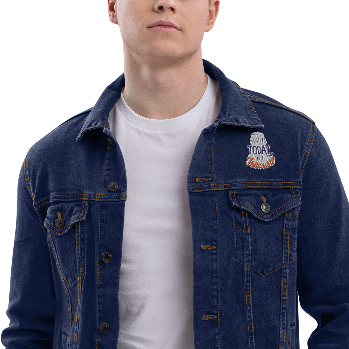 Men’s Classic Blue Denim Jacket – Timeless & Versatile