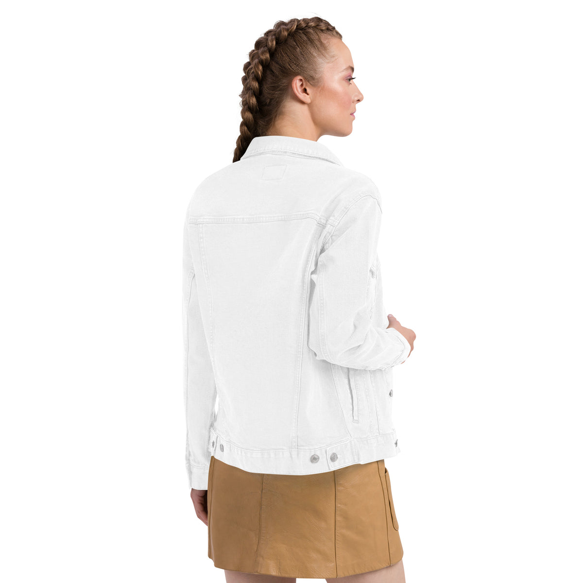 Women's Classic White Denim Jacket