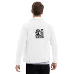 Unisex White Regular Denim Jacket