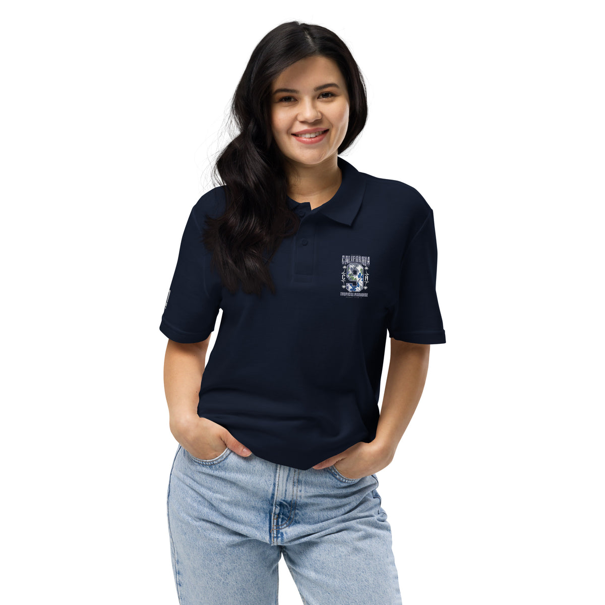 Women’s Navy Blue California Polo T-Shirt