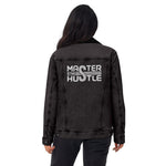 Women's Black Sherpa-Lined Denim Jacket – "Master The Hustle" Streetwear Edition