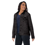Women's Black Sherpa-Lined Denim Jacket – "Master The Hustle" Streetwear Edition