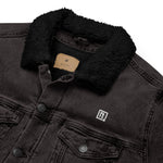 Women's Black Sherpa-Lined Denim Jacket – "Master The Hustle" Streetwear Edition