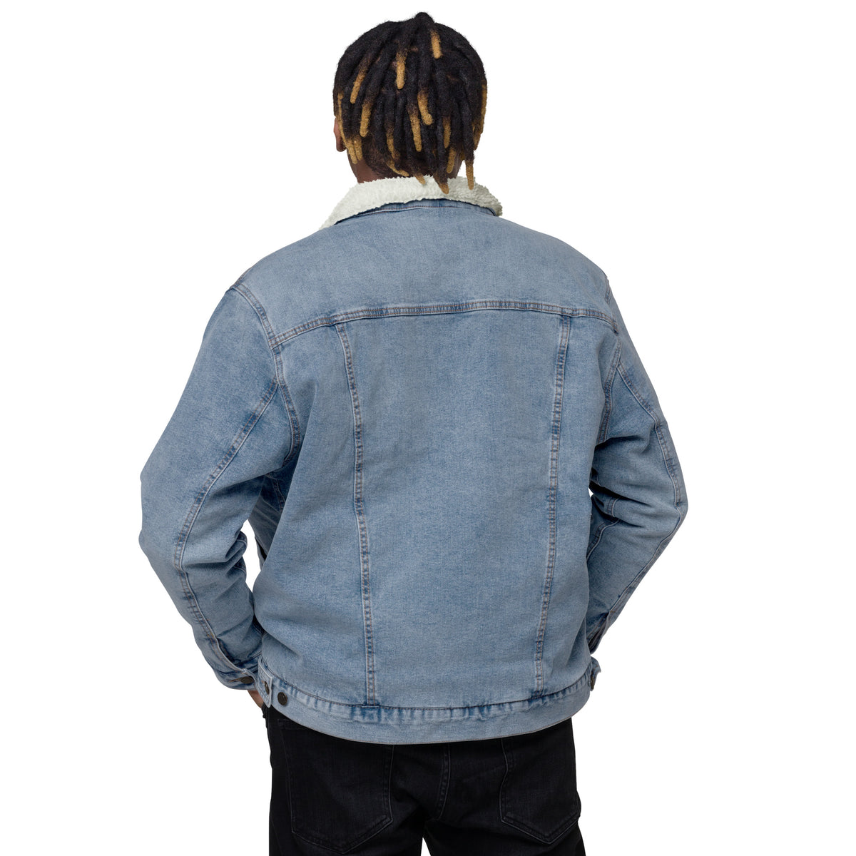 Men’s Sherpa-Lined Denim Jacket – Classic, Warm & Stylish