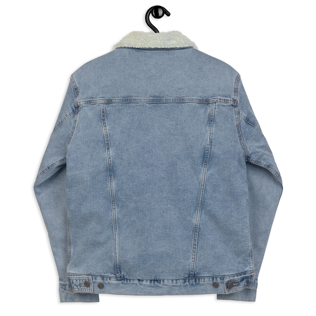 Women's Sherpa-Lined Denim Jacket – "Moving Forward" Motivational Streetwear