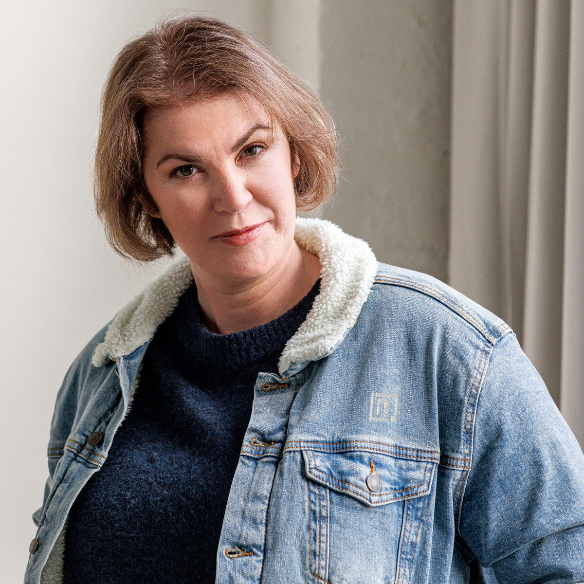 Women's Sherpa-Lined Denim Jacket – "Skate" Graphic Streetwear Edition