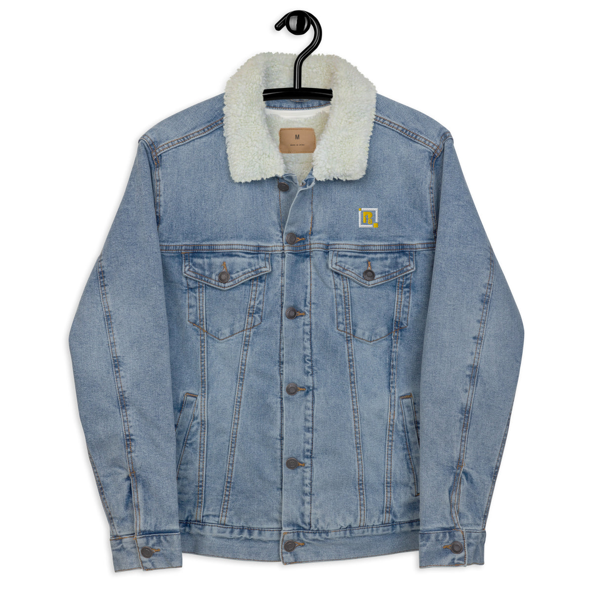 Women's Sherpa-Lined Denim Jacket – "Moving Forward" Motivational Streetwear
