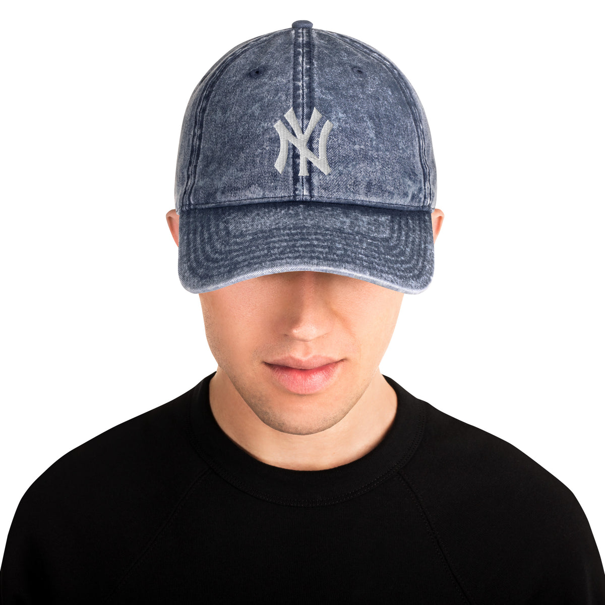 Men’s Vintage Washed NY Embroidered Baseball Cap