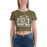 Women's "Girls Just Wanna Have Sun" Crop T-Shirt