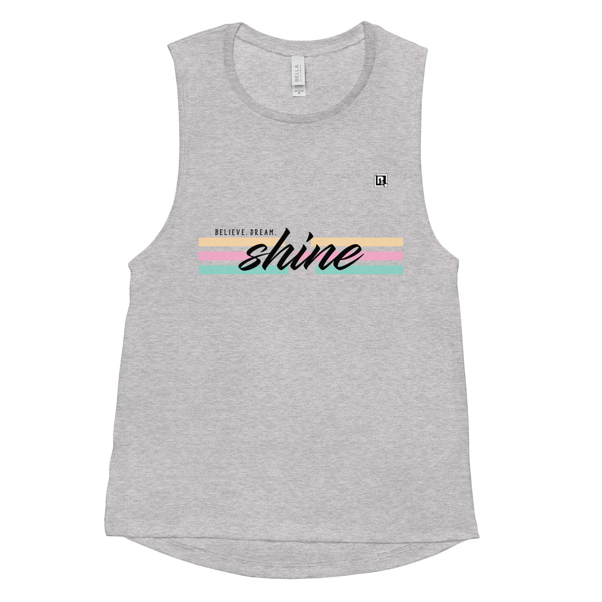 Women's "Shine" Graphic Sleeveless Tank Top – Lightweight, Sporty & Motivational