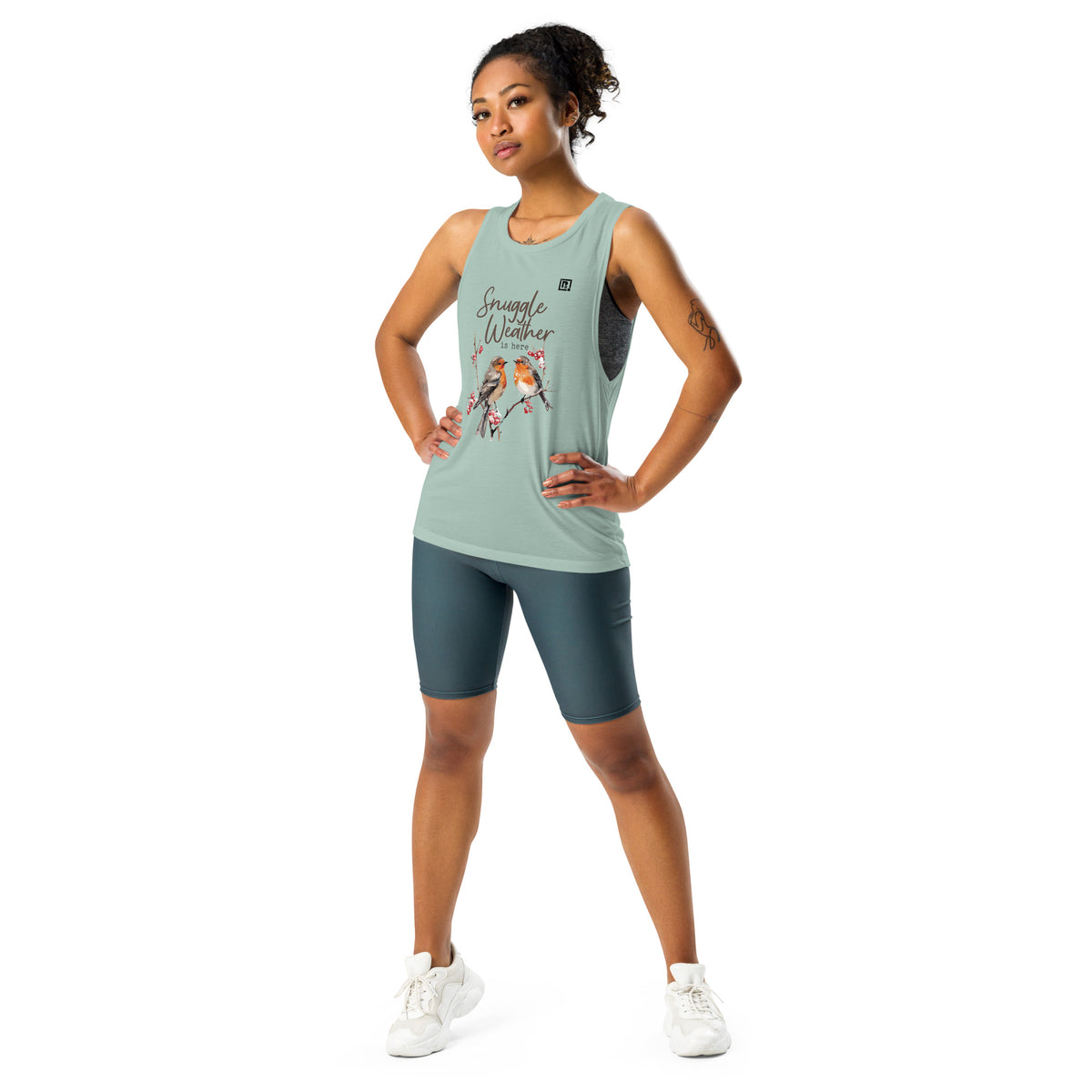 Women's "Snuggle Weather" Graphic Sleeveless Tank Top – Cozy & Stylish