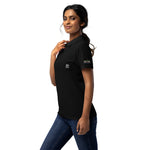 Women’s Black Embroidered Polo T-Shirt