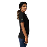 Women’s Black Embroidered Polo T-Shirt