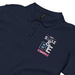 Women’s Polo T-Shirt – Just Smile & Be Happy