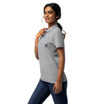 Women’s Heather Grey Embroidered Polo T-Shirt