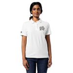 Women’s White Floral Embroidered Polo T-Shirt