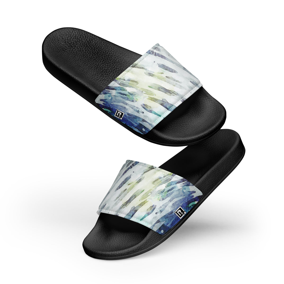 Women's Abstract Watercolor Slide Sandals