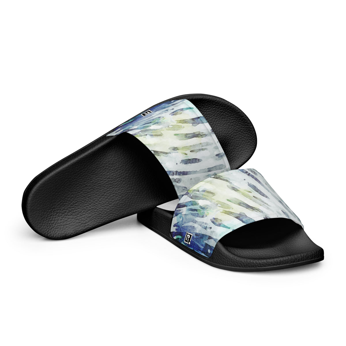 Women's Abstract Watercolor Slide Sandals