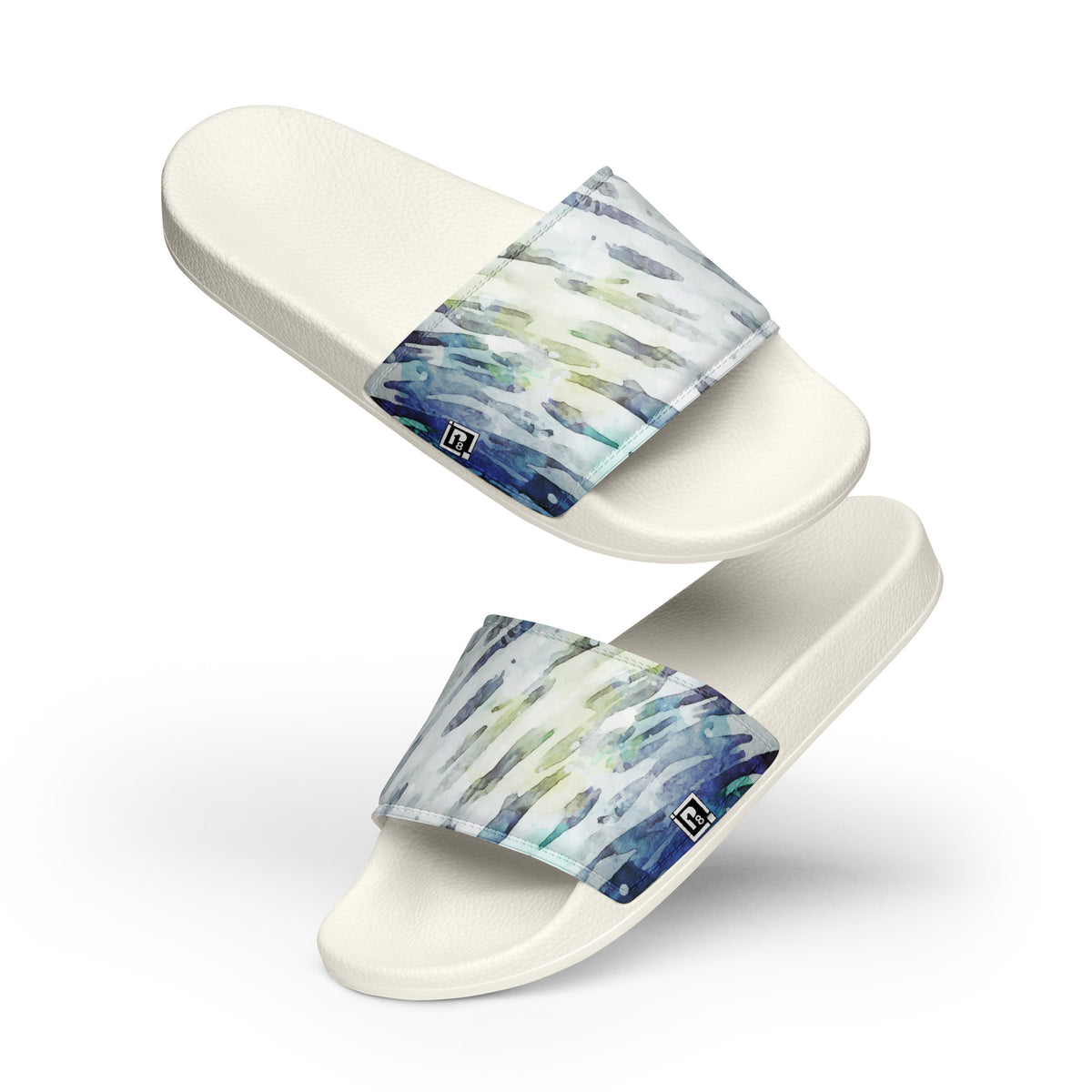 Women's Abstract Watercolor Slide Sandals
