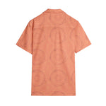 Men’s Short Sleeve Peach Graphic Print Shirt