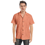 Men’s Short Sleeve Peach Graphic Print Shirt