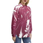 Women's Abstract Swirl Print Shirt – Bold & Artistic