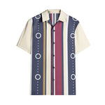 Men’s Short Sleeve Multi-Stripe Printed Shirt