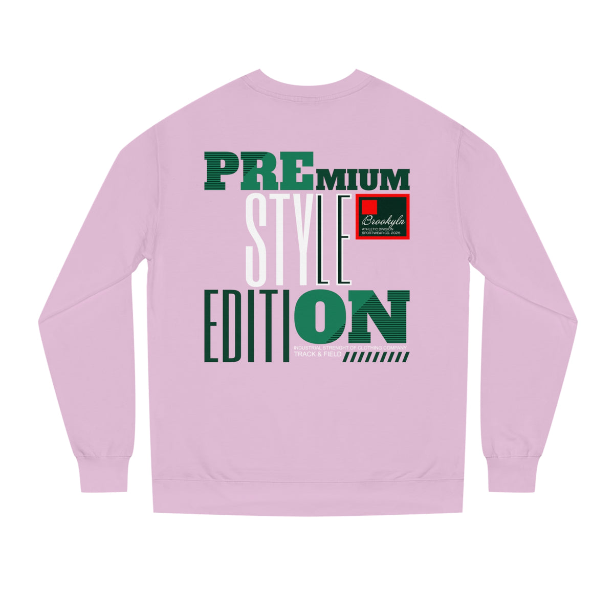 Unisex Premium Style Edition Pink Crew Neck Cotton Sweatshir